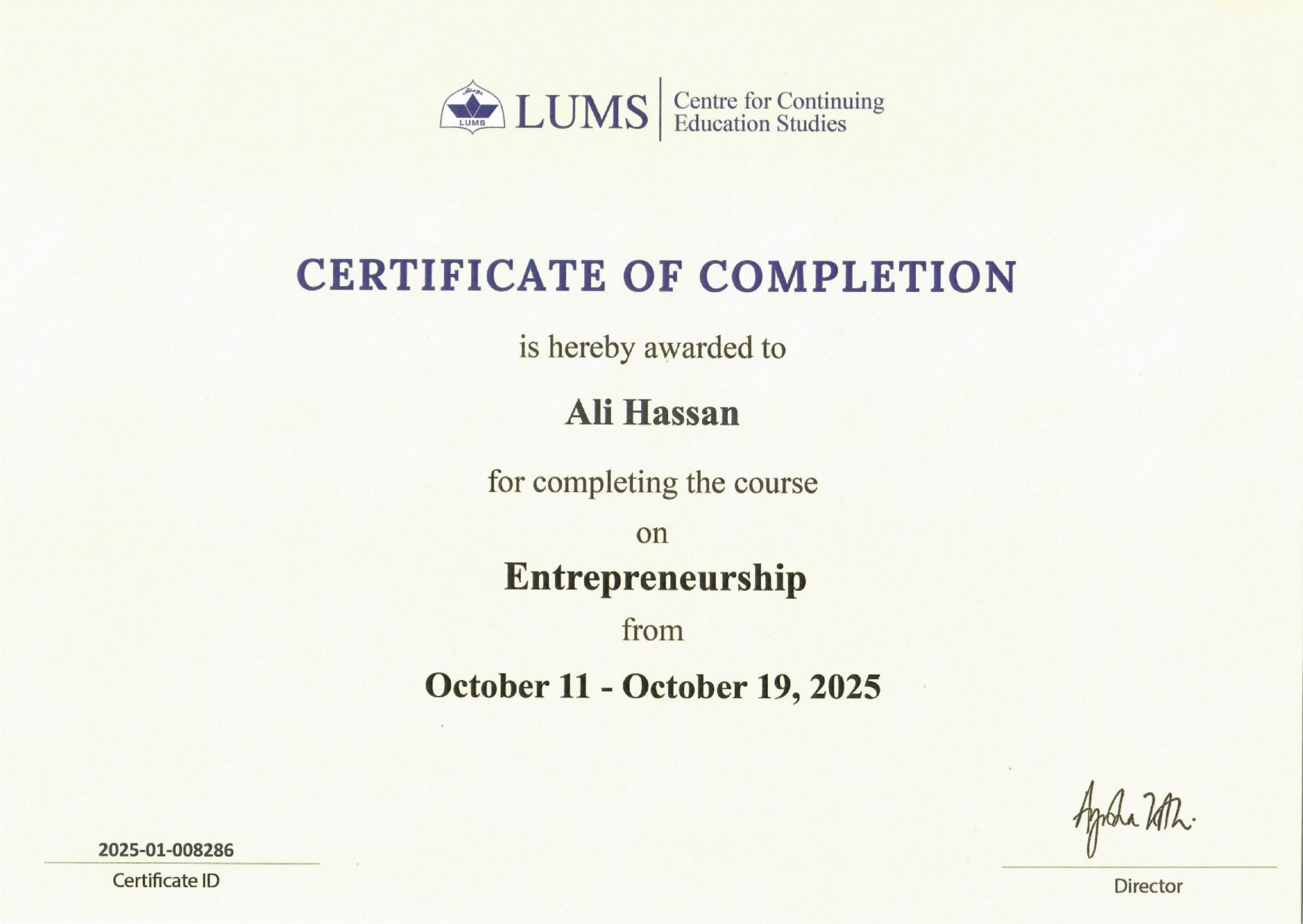 Entrepreneurship Course